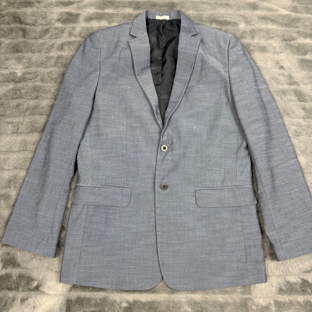 Calvin Klein Boys Blue Heathered Suit Jacket Blazer Size 16 Regular K8J0027